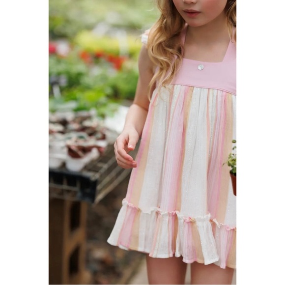 NWT Well Dressed Wolf Pink Lurex Stripes Aunt Heart - Picture 3 of 8